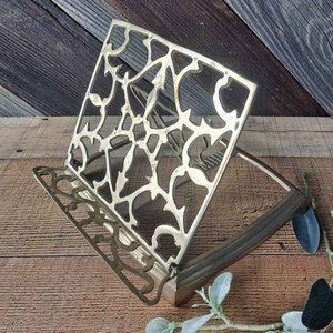 Vintage Brass Folding Book Stand IPad Holder